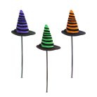 Halloween boszorkánykalap dekoráció - leszúrható - 20 × 7 cm - 3 db
