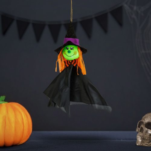 Halloween akasztható boszorkány dekoráció - 48 × 44 cm