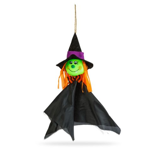 Halloween akasztható boszorkány dekoráció - 48 × 44 cm