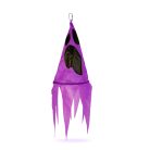 Halloween LED-es szellem dekoráció - lila - 10 színes LED - akasztható - 75 × 20 cm