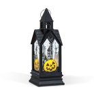 Halloween világító tök dekoráció - sárga LED - 17,5 × 6,3 × 6,3 cm - 3 × LR44
