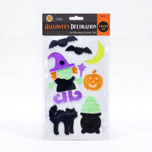 Halloween gél ablakmatrica szett - 15 × 25 cm - 3 féle