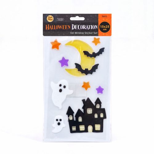 Halloween gél ablakmatrica szett - 15 × 25 cm - 3 féle