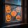 Halloween 3D gél ablakdekoráció - tök - 30 × 30 cm - 9 db