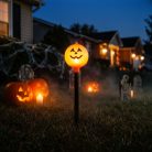 Halloween leszúrható lámpa - tök - elemes - 34 × 9,5 cm