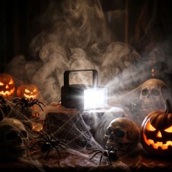 Halloween stroboszkóp lámpa - elemes - 12,4 × 8 cm