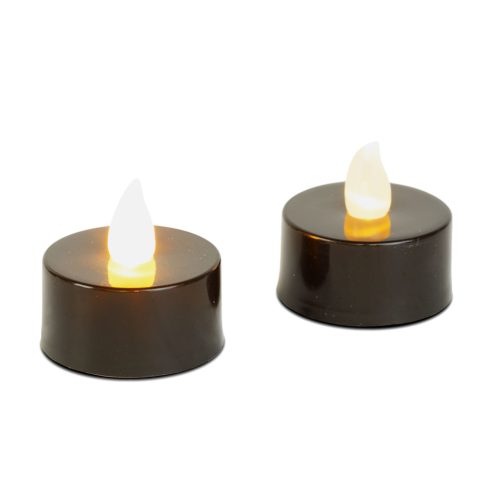 Halloween LED-es teamécses - fekete - 2 db