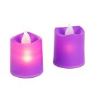 Halloween LED-es gyertya - lila - 2 db