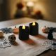 Halloween LED-es gyertya - fekete - 2 db