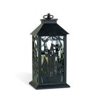 Halloween pislákoló lámpás - kastély - elemes - fekete - 30 × 14 cm