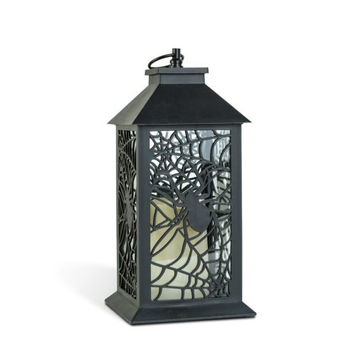 Halloween pislákoló lámpás - pók - elemes - fekete - 30 × 14 cm