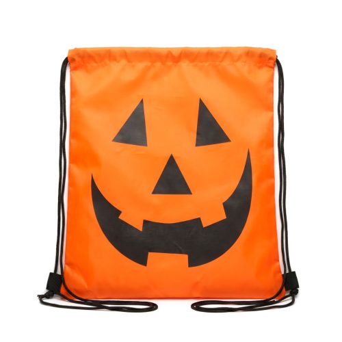 Halloween hátizsák - tök - összehúzós - 39,5 × 34 cm