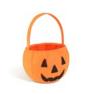 Halloween filc kosár - narancssárga - 16 × 20 cm