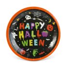 Halloween papírtányér - "Happy Halloween" - kerek - 23 cm - 8 db