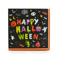   Halloween papírszalvéta - "Happy Halloween" - 2 rétegű - 33 × 33 cm - 16 db