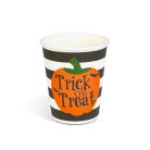 Halloween papírpohár - tök - 2,5 dl - 8 db