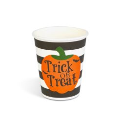 Halloween papírpohár - tök - 2,5 dl - 8 db