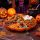 Halloween kínálótál - tök - narancssárga - műanyag - 30 × 27 cm