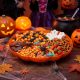 Halloween kínálótál - tök - narancssárga - műanyag - 30 × 27 cm