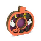 Halloween teamécsestartó - tök - MDF - 11 × 11 × 1,8 cm