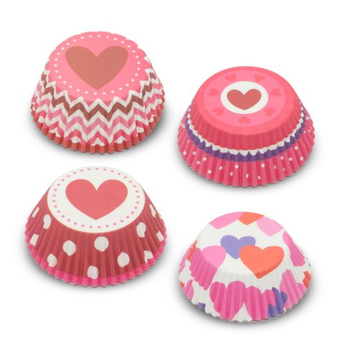 Muffinpapír - Szív - 100 db