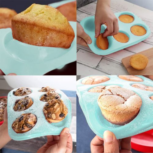 Szilikon muffin forma - 6 adagos