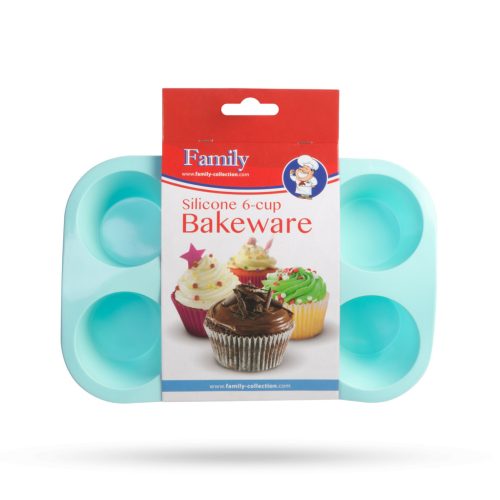 Szilikon muffin forma - 6 adagos