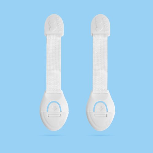 Gyerekzár Ajtóra Fiókra - Öntapadós - Fehér - 2 db / csomag