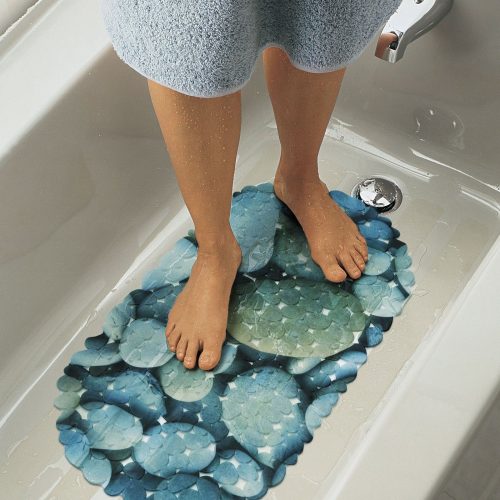 Fürdőkád csúszásgátló - 66 x 35 cm - Kék kőmintás