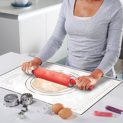 Szilikon nyújtólap mérettáblázattal - 60 x 40 cm