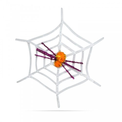 Pókháló pókkal - Halloween dekoráció