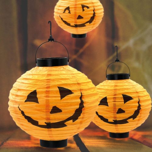 Szolár lampion - Halloween tök - ⌀20 cm