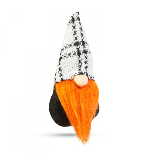 Skandináv manó - Halloween - Narancssárga szakáll - 16 cm