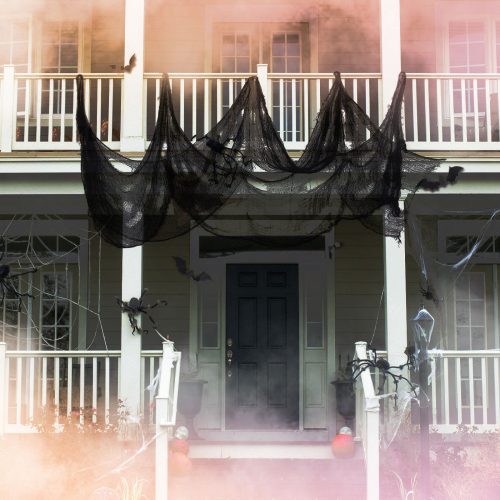 Fekete függöny / háló - 76 x 210 cm - Halloween
