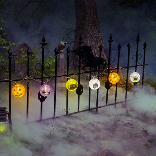 Halloween lampion fényfüzér - 150 cm - Elemes