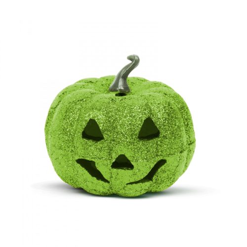 Halloween RGB LED dekorációs Tök - Zöld - 11 cm