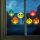 Halloween LED-es ablakdekoráció - gél - tök - 85 cm