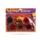 Halloween LED-es ablakdekoráció - gél - tök - 85 cm
