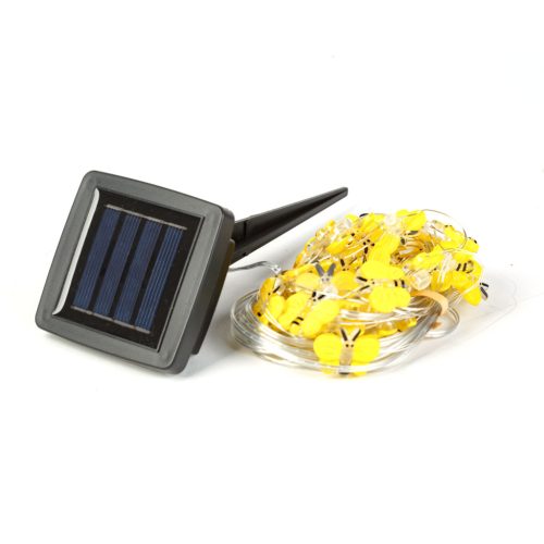 Szolár LED fényfüzér - méhecske - 2,4 m - 25 LED
