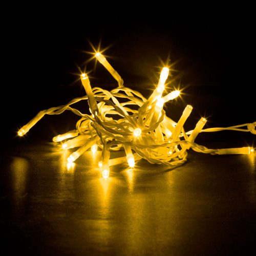 Karácsonyi Fényfüzér - 50 db LED - Melegfehér - 5 m - 8 program