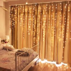   Karácsonyi Fényfüggöny - 100 db LED - Melegfehér - 2 m - 8 program