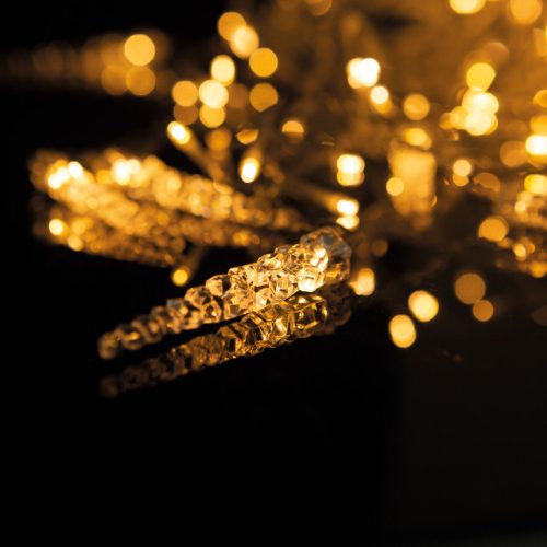 LED fényfüggöny - jégcsappal - 3,5 x 0,7 m - 180 melegfehér LED - IP44