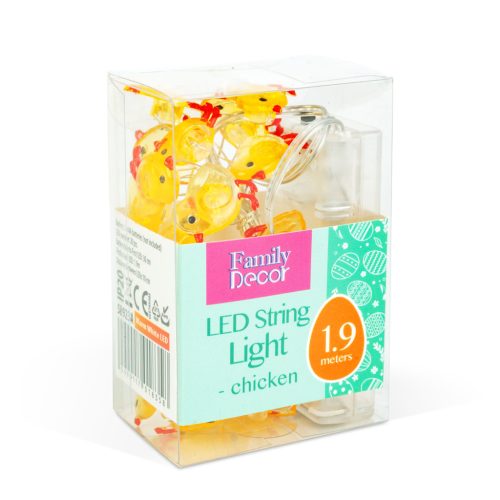 LED fényfüzér - csibe - 2 m - 20 LED - 2 x AA elem