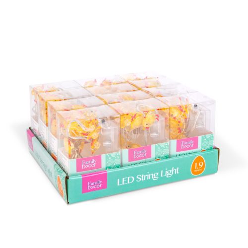 LED fényfüzér - csibe - 2 m - 20 LED - 2 x AA elem