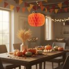Őszi tök lampion - papír - 30 cm