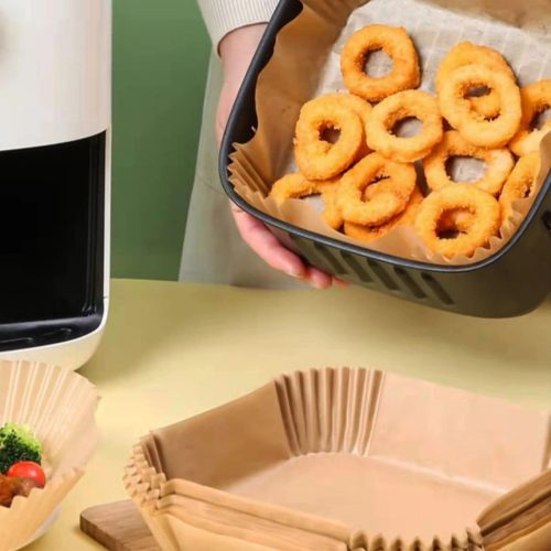 Air fryer sütőpapír - olaj nélküli sütőhöz - 20 x 20 cm - 50 db