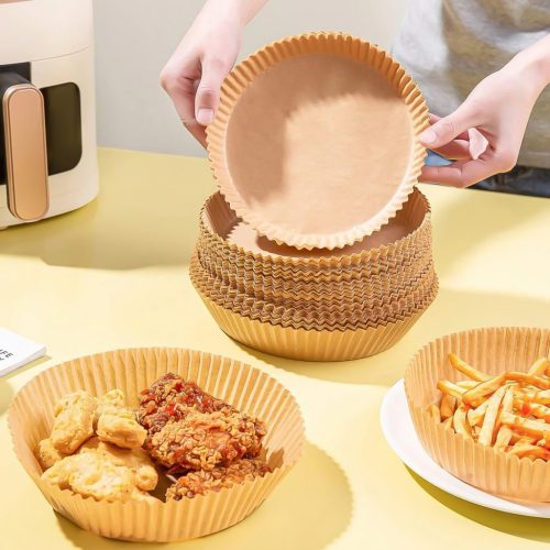 Air fryer sütőpapír - olaj nélküli sütőhöz - kerek 20 cm - 50 db