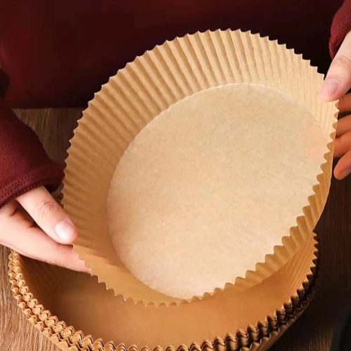 Air fryer sütőpapír - olaj nélküli sütőhöz - kerek 20 cm - 50 db