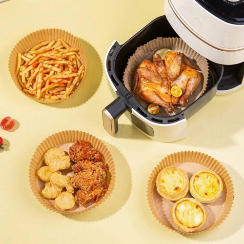 Air fryer sütőpapír - olaj nélküli sütőhöz - kerek 20 cm - 50 db
