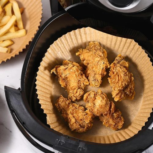 Air fryer sütőpapír - olaj nélküli sütőhöz - kerek 20 cm - 50 db